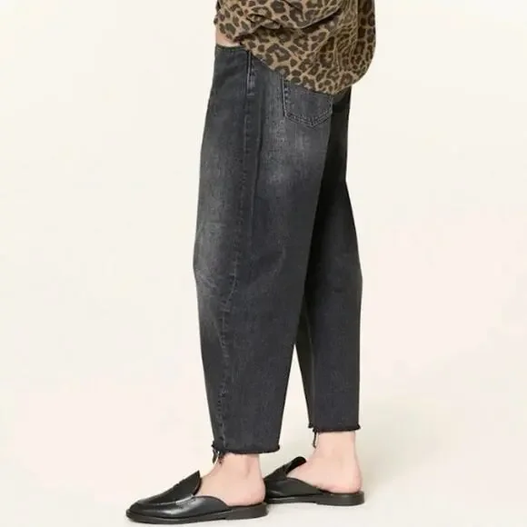 Frame Denim The Bubble Crop Jeans In Limitless Raw Fray 27 NWT - Picture 3 of 11